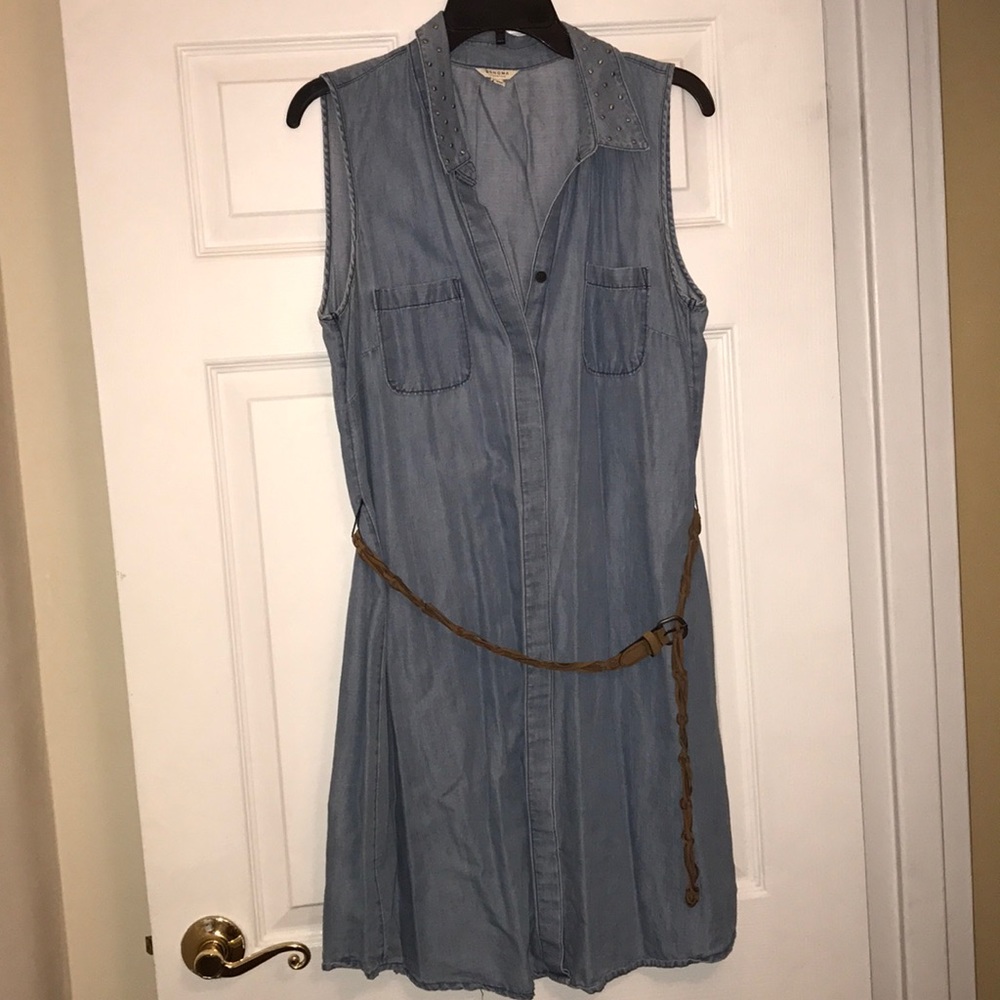 Sonoma denim dress, sz Large, belted